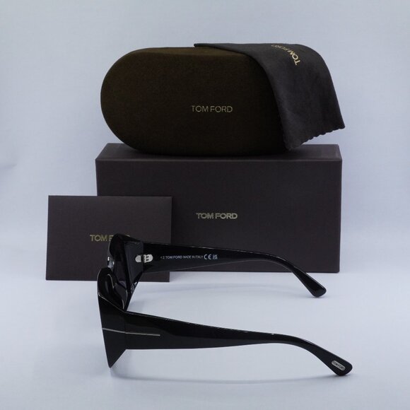 Tom Ford Ryder-02 FT1035-N 01A Square Sunglasses - Black/Smoke